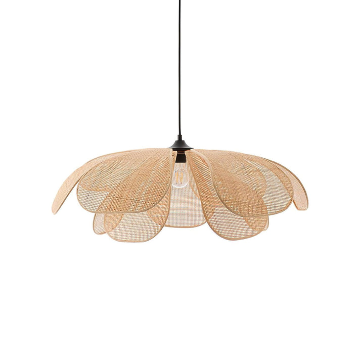 Petaral Suspension Lampe Rétro en Rattan - Neutralighting
