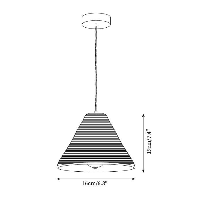 Suspension Rotin Ombre Corps Cône Forme Naturel Minimaliste - Neutralighting