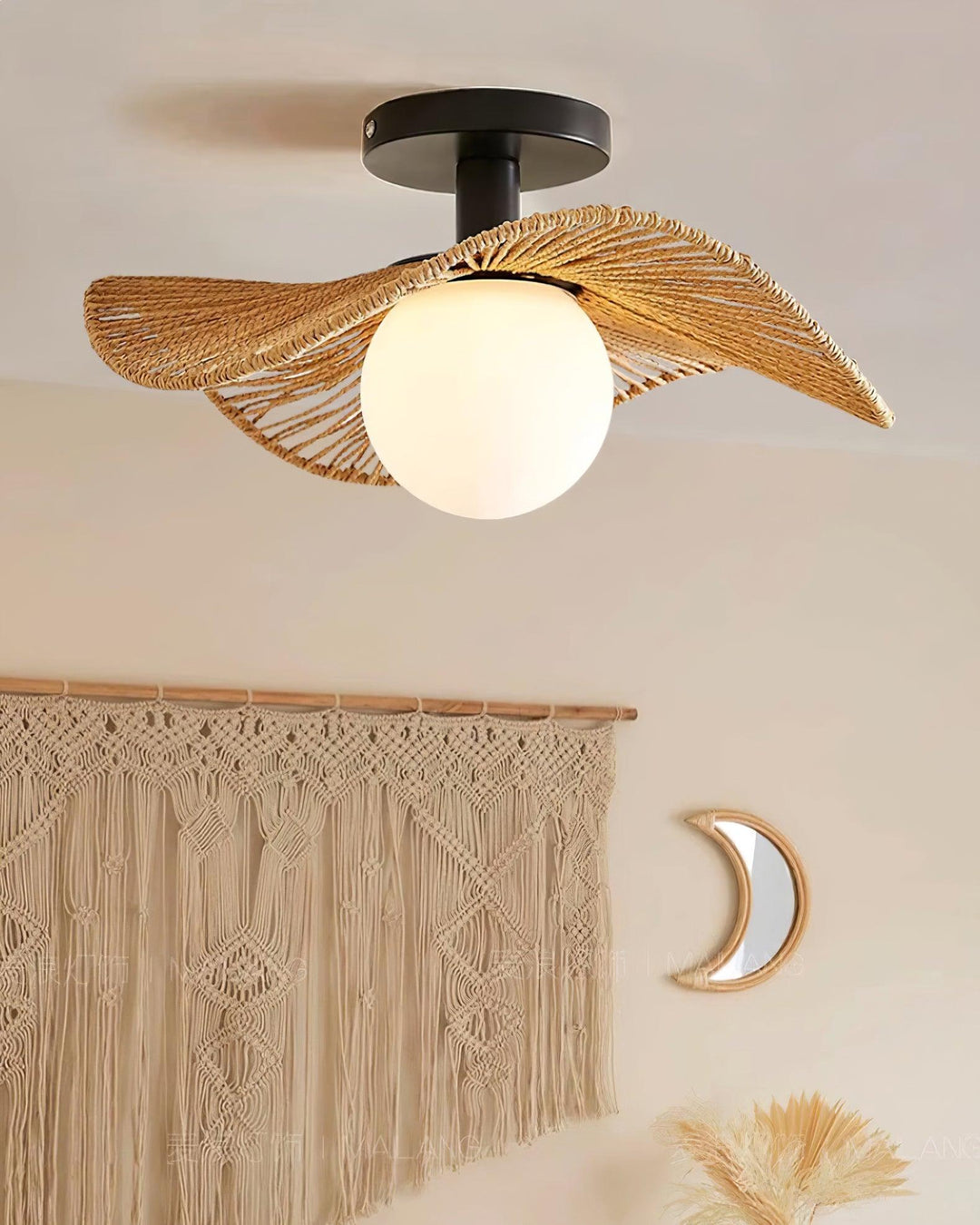 Fynora Lustra Plafonnier Semi-Encastré Tissé Élégant - Neutralighting
