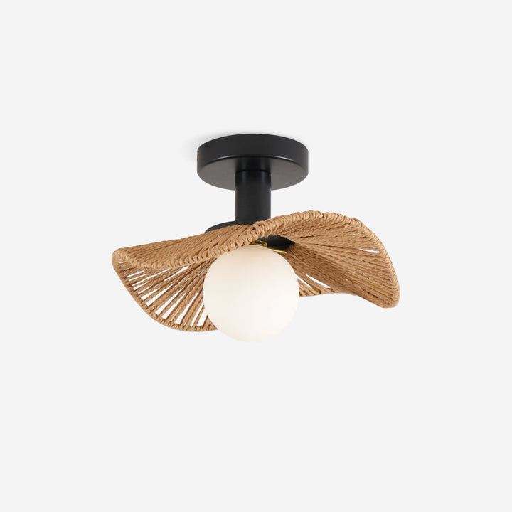 Fynora Lustra Plafonnier Semi-Encastré Tissé Élégant - Neutralighting