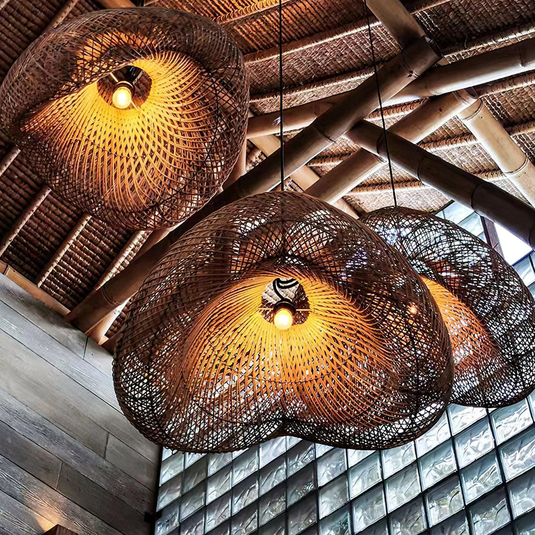 Averon Suspension Vintage en Rotin - Neutralighting