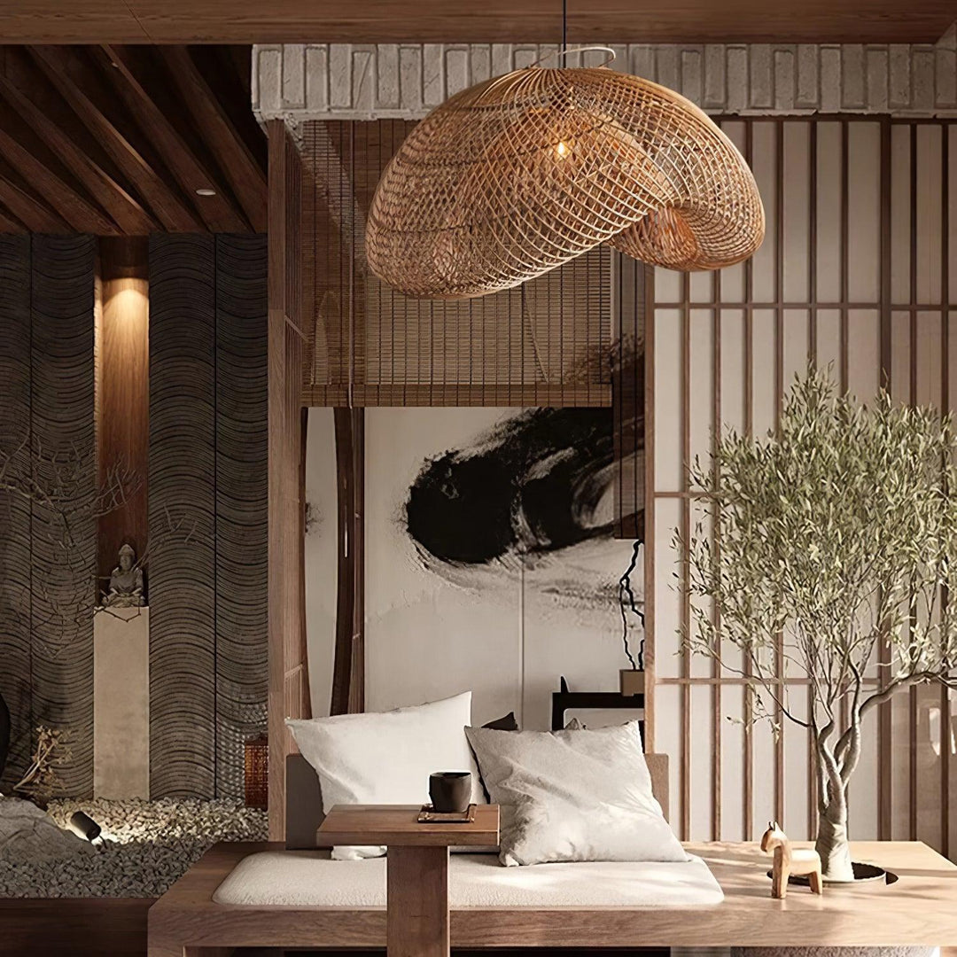 Averon Suspension Vintage en Rotin - Neutralighting
