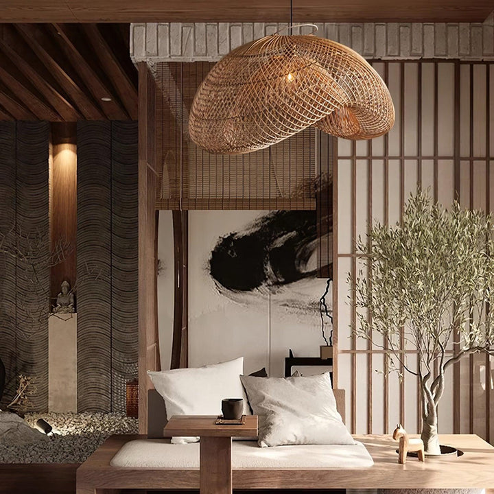 Averon Suspension Vintage en Rotin - Neutralighting