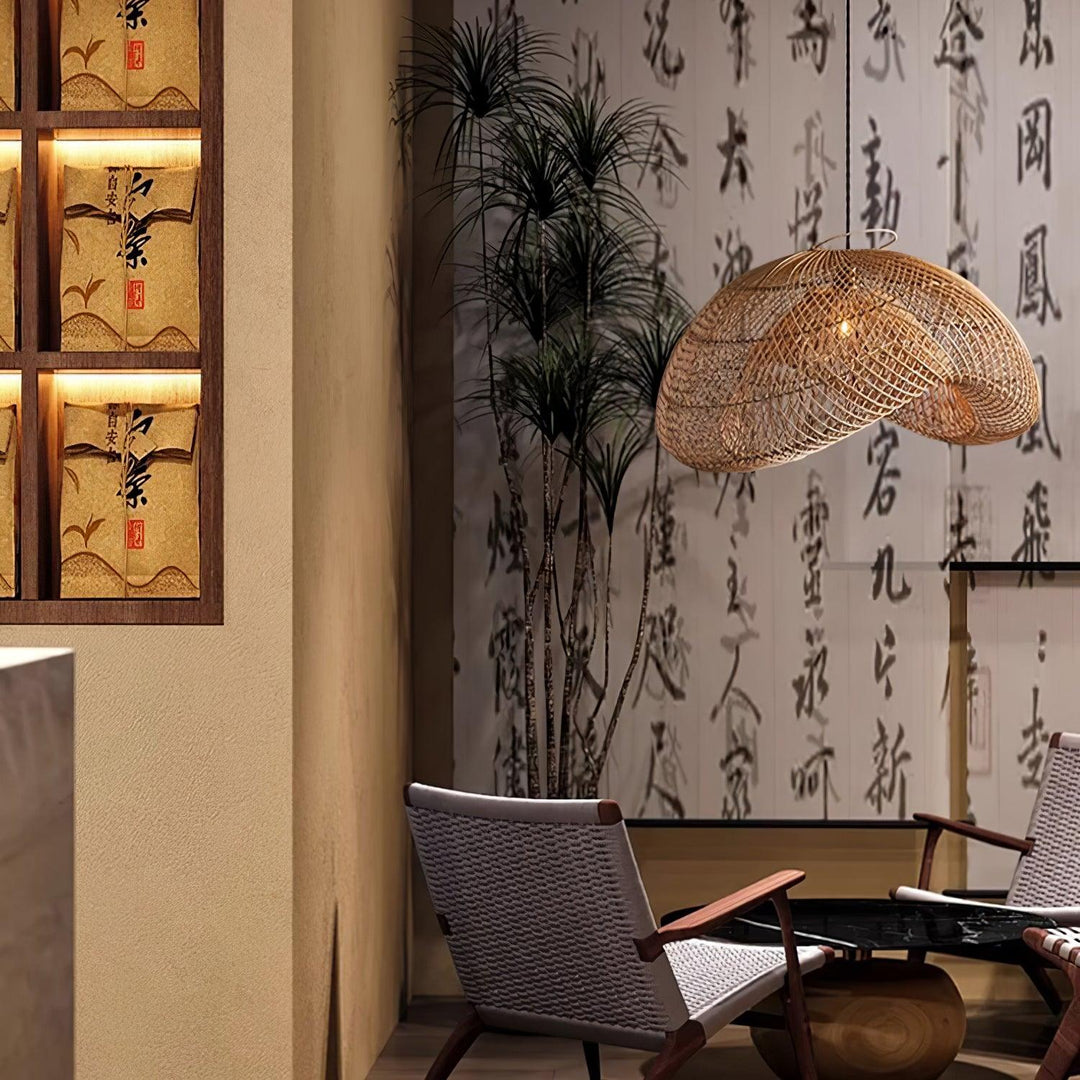 Averon Suspension Vintage en Rotin - Neutralighting