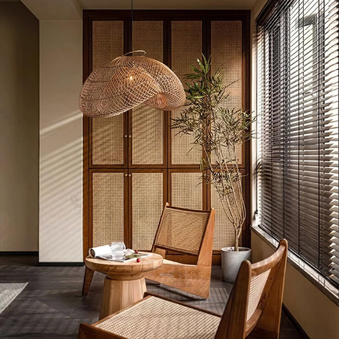 Averon Suspension Vintage en Rotin - Neutralighting