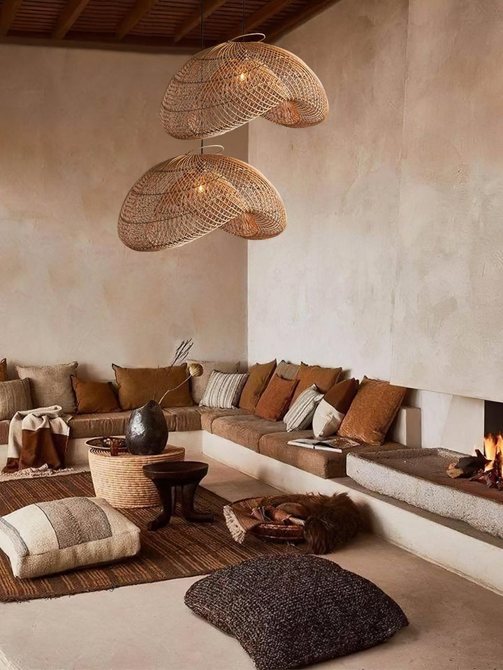 Averon Suspension Vintage en Rotin - Neutralighting