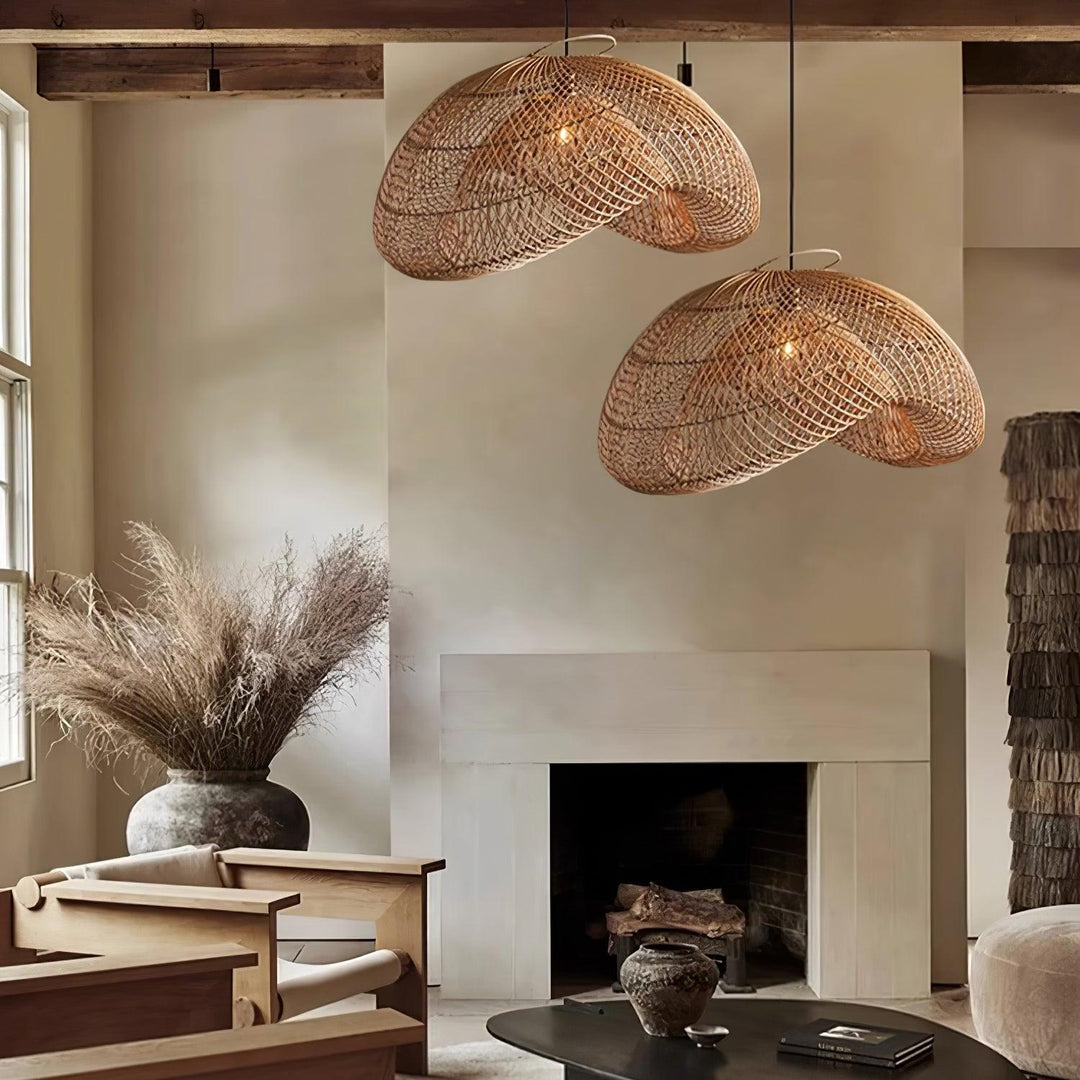 Averon Suspension Vintage en Rotin - Neutralighting