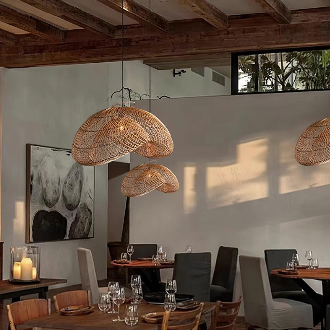 Averon Suspension Vintage en Rotin - Neutralighting
