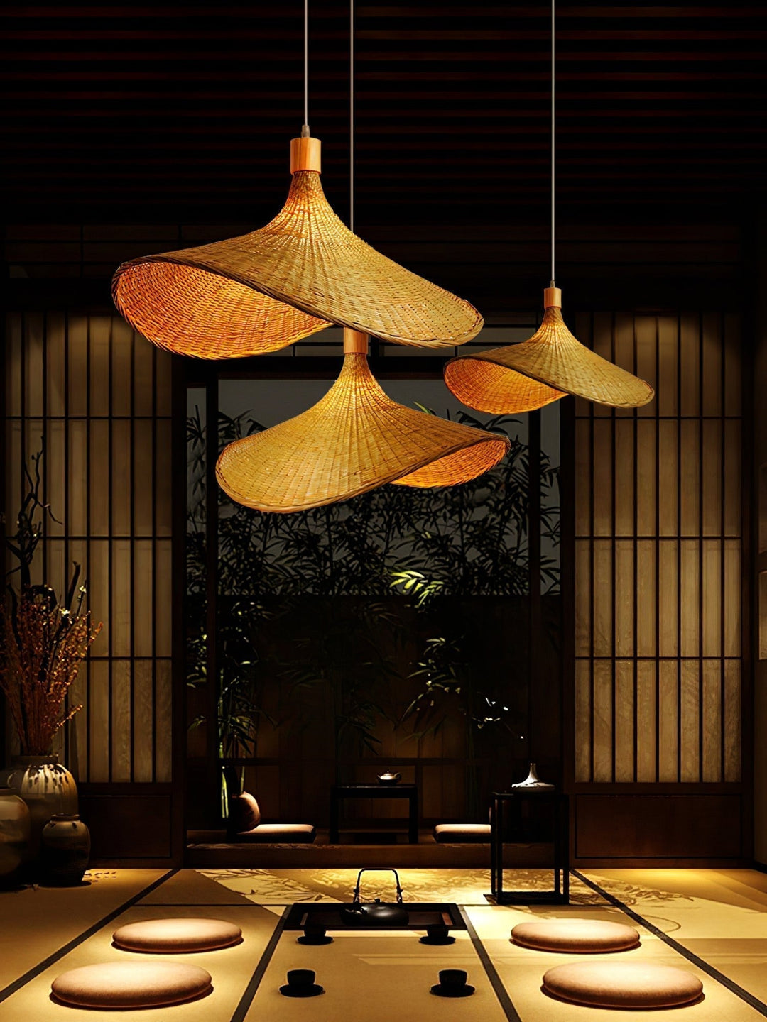 Marona Suspension Vintage en Rattan - Neutralighting