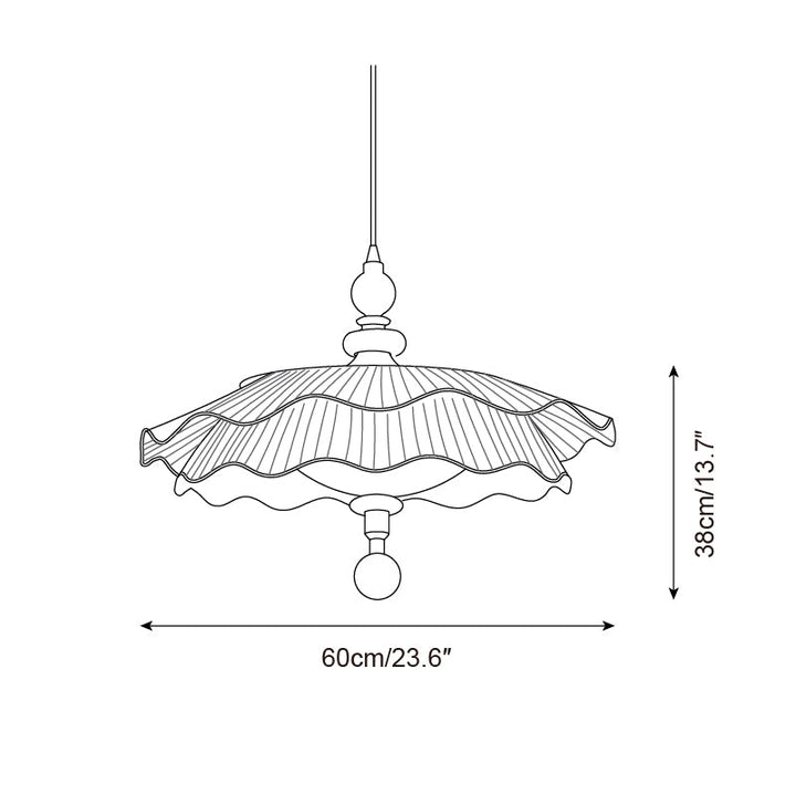 Suspension Abat-jour Plissé Bord Froncé - Neutralighting