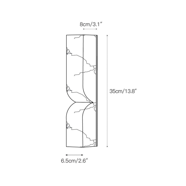 Lampe Murale Rectangulaire en Albâtre Moderne Minimaliste Lyvenisra - Neutralighting