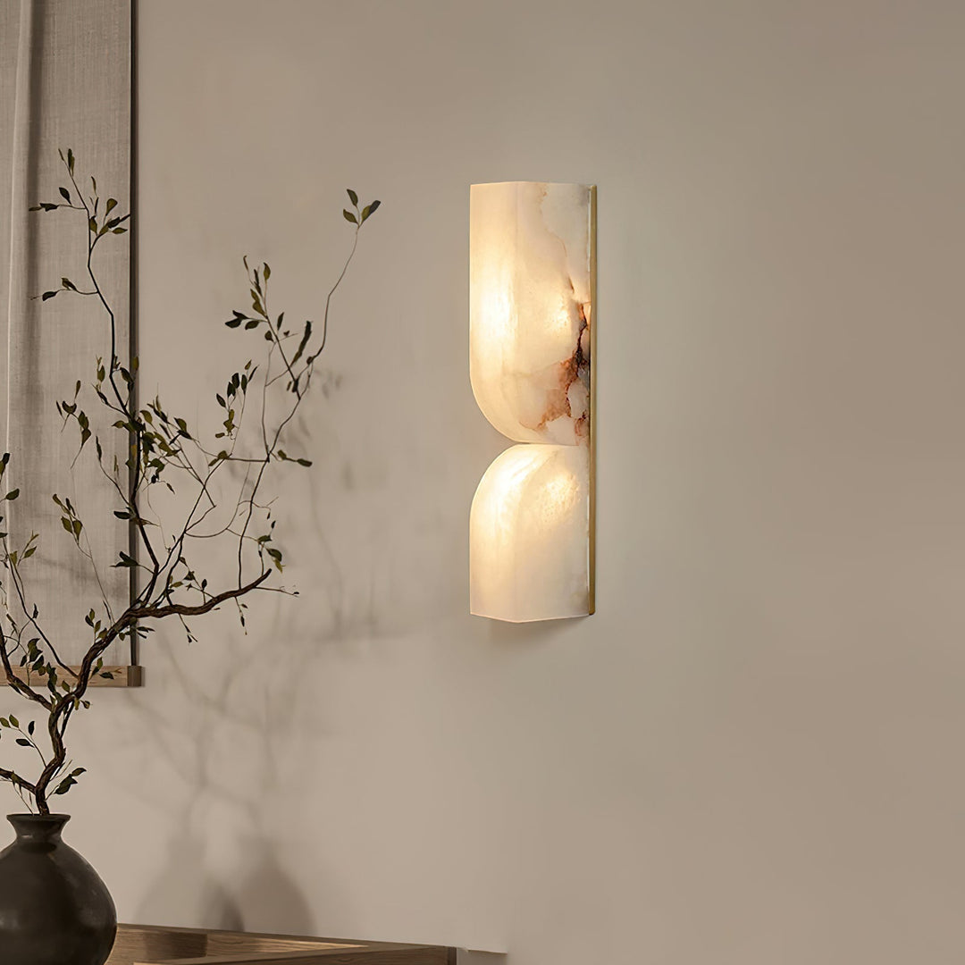Lampe Murale Rectangulaire en Albâtre Moderne Minimaliste Lyvenisra - Neutralighting