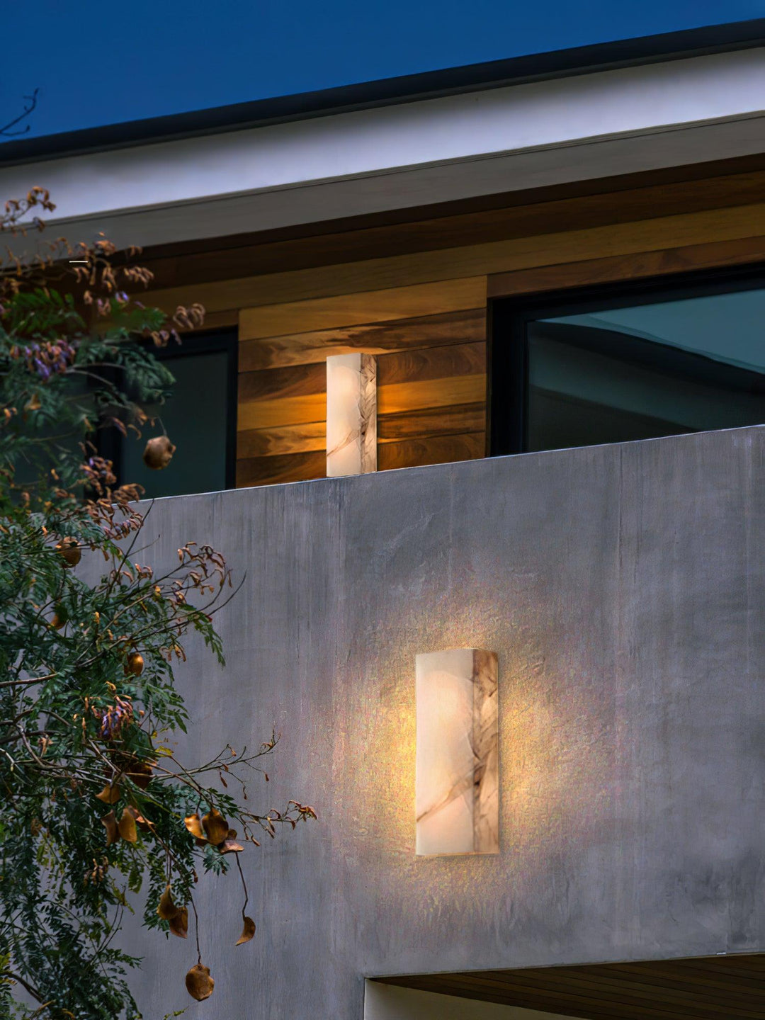 Orvian Applique Murale Extérieure Minimaliste en Albâtre - Neutralighting