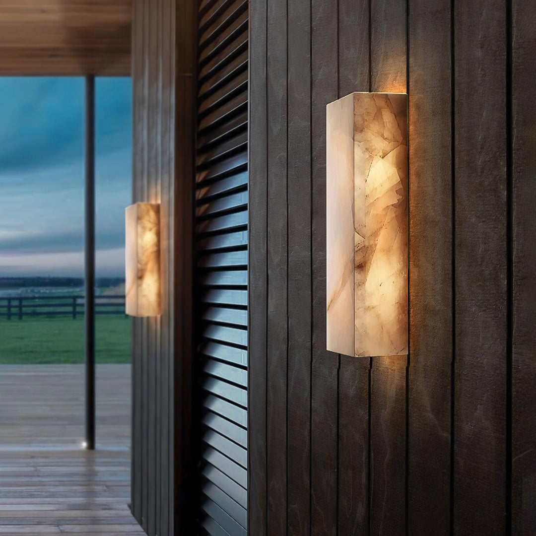 Orvian Applique Murale Extérieure Minimaliste en Albâtre - Neutralighting