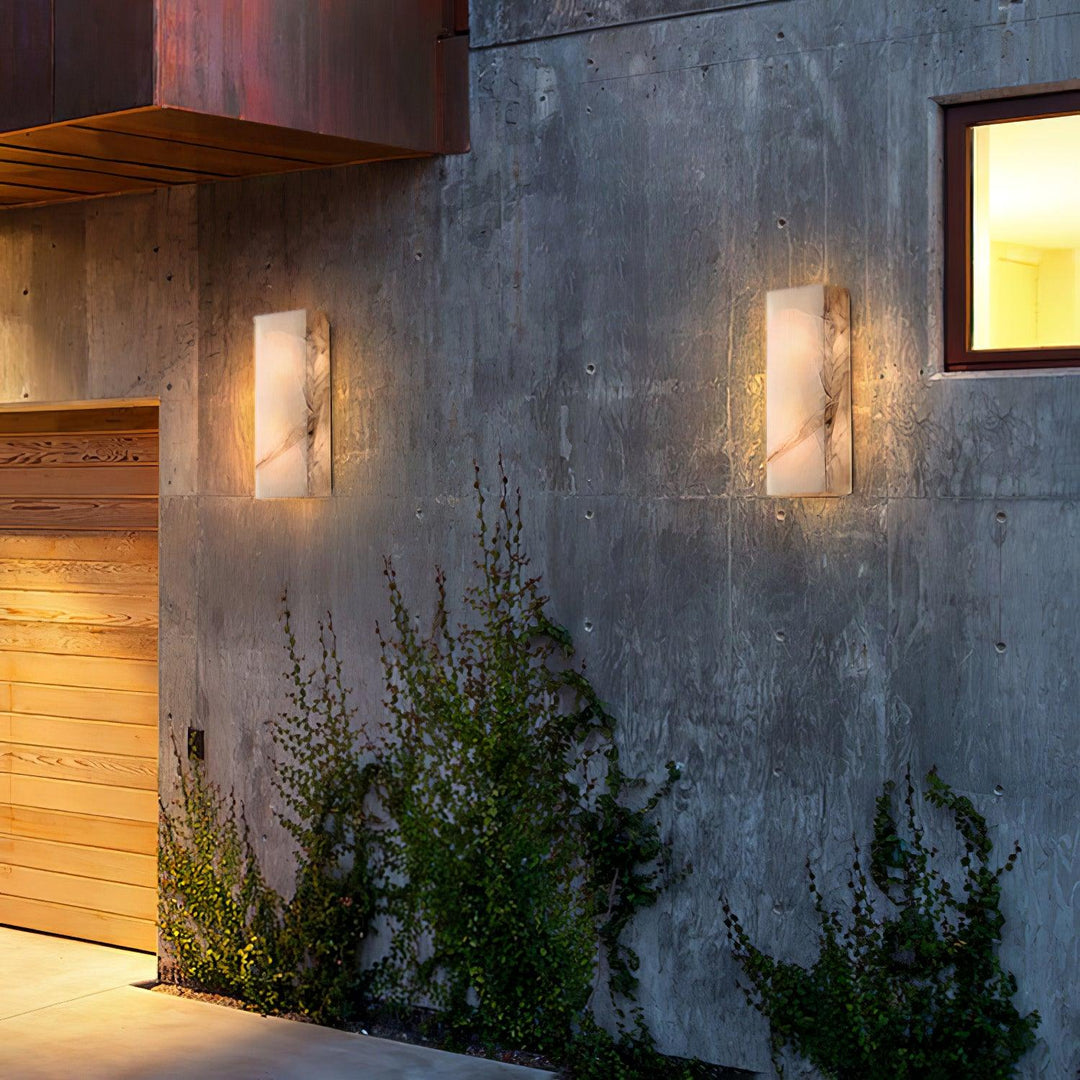 Orvian Applique Murale Extérieure Minimaliste en Albâtre - Neutralighting