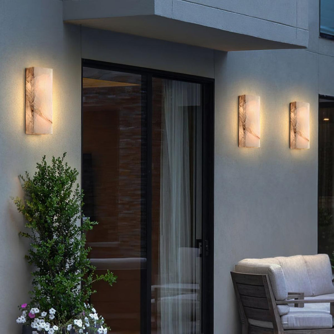 Orvian Applique Murale Extérieure Minimaliste en Albâtre - Neutralighting