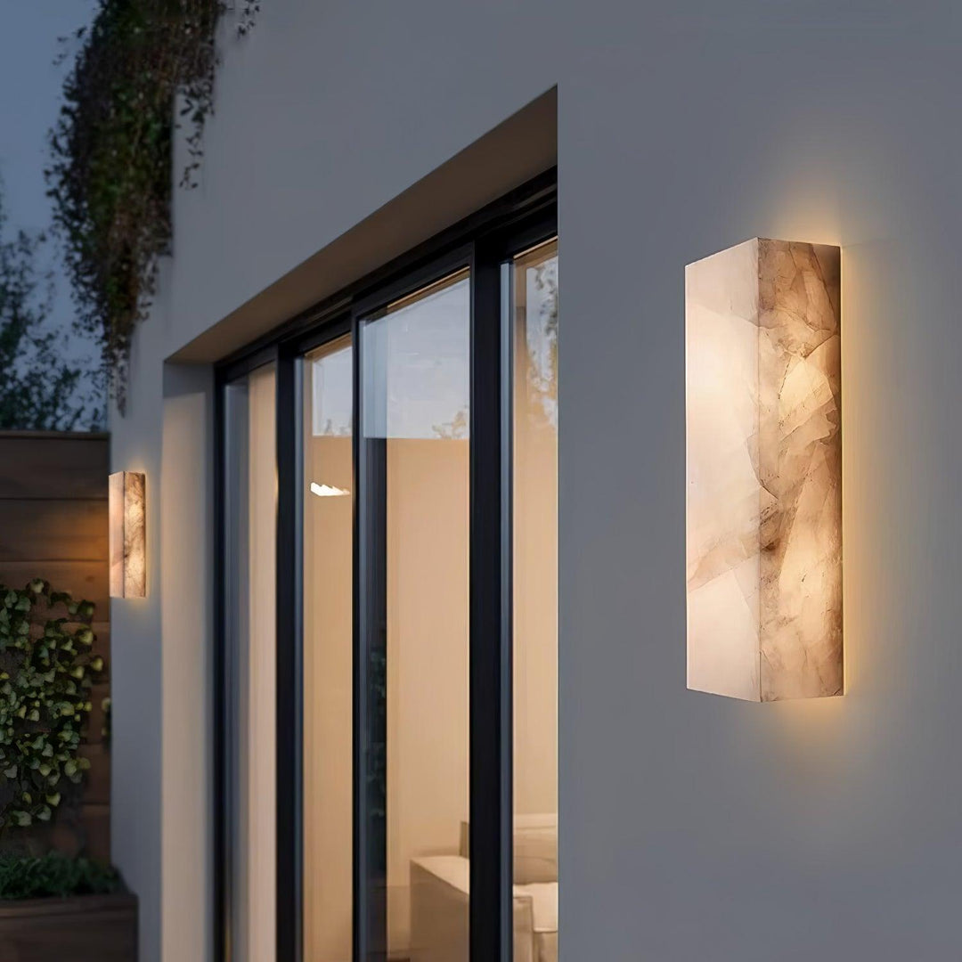 Orvian Applique Murale Extérieure Minimaliste en Albâtre - Neutralighting