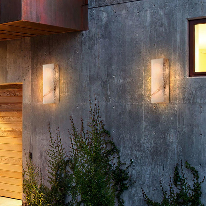 Orvian Applique Murale Extérieure Minimaliste en Albâtre - Neutralighting