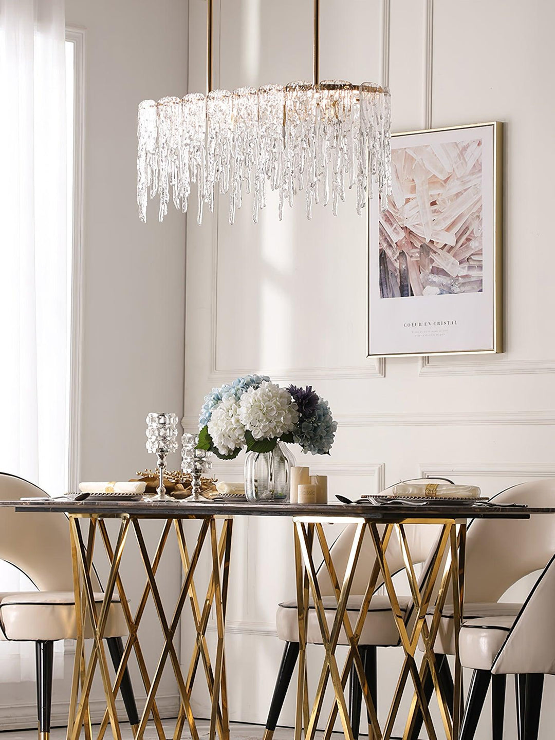 Cathaa Postmoderne Luxe Verre Crystal Lustre - Neutralighting