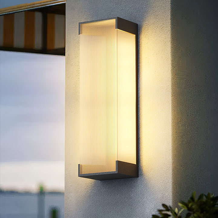 Ivela Applique Murale Extérieure Solaire Rectangulaire Unique - Neutralighting