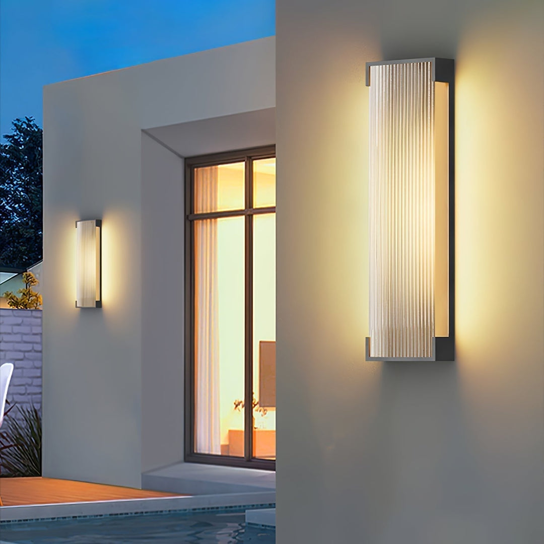 Ivela Applique Murale Extérieure Solaire Rectangulaire Unique - Neutralighting
