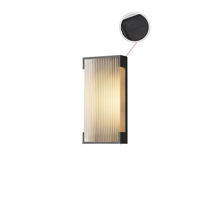Ivela Applique Murale Extérieure Solaire Rectangulaire Unique - Neutralighting