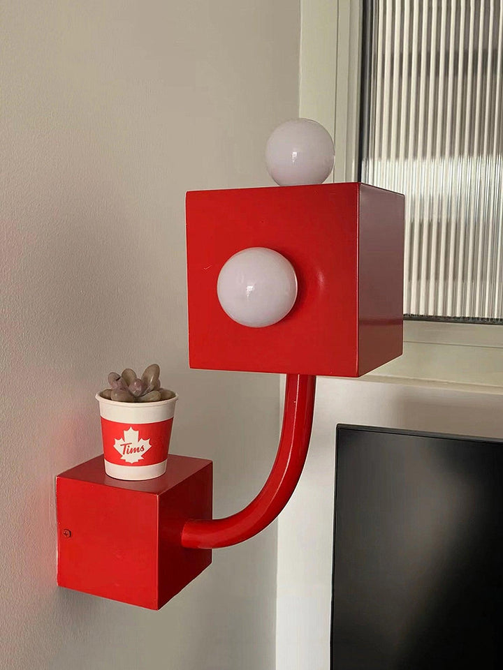 Alanna Applique Murale Créativité Individuelle Cube Rouge - Neutralighting
