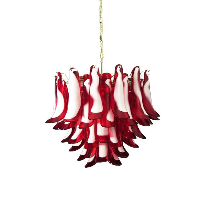 Aurora Chandelier Pétales en Verre de Murano Rouge - Neutralighting