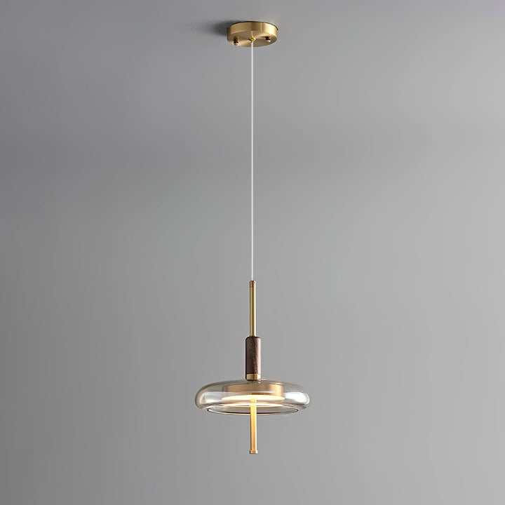 Redondo Suspension en Verre LED Halo à Disque - Neutralighting
