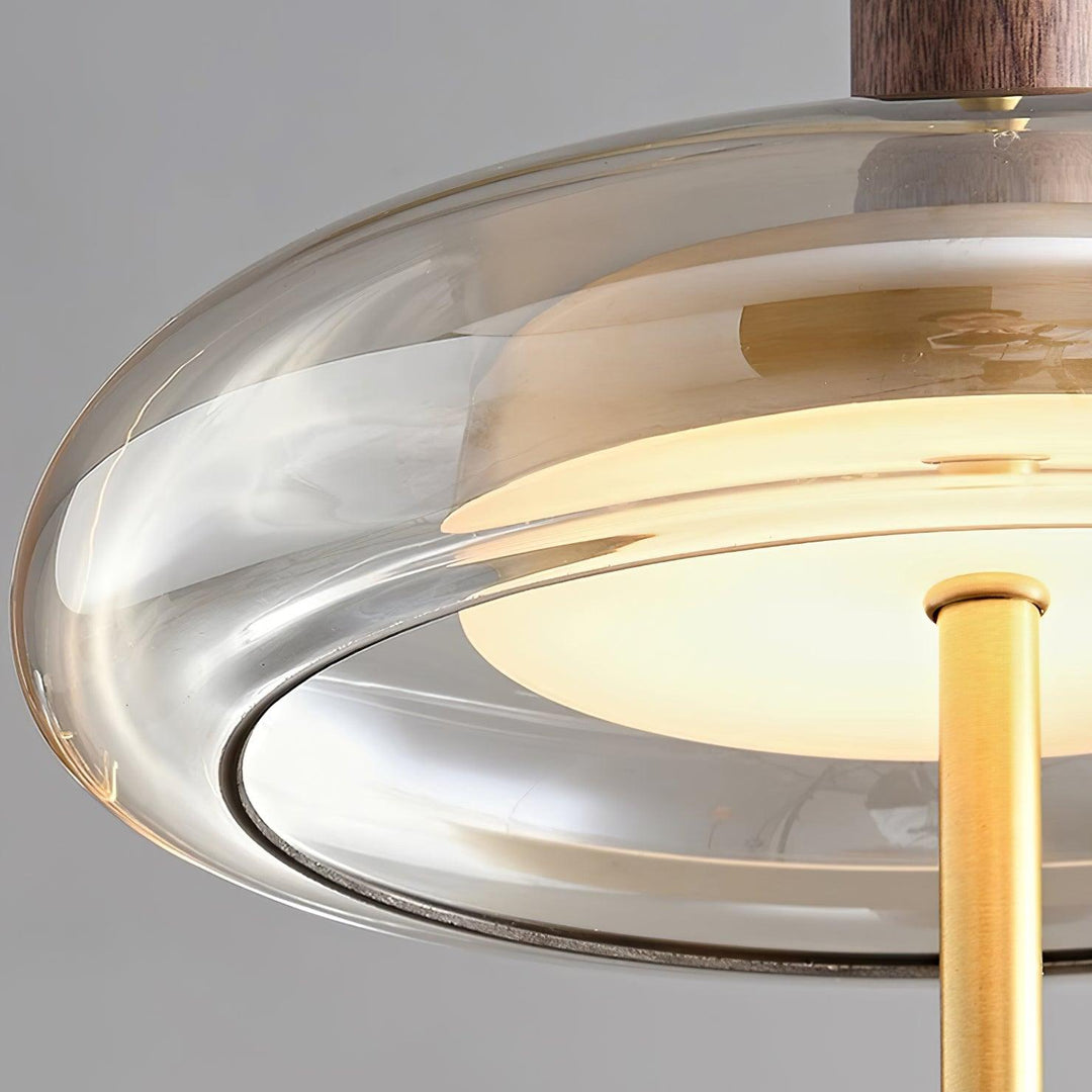 Redondo Suspension en Verre LED Halo à Disque - Neutralighting
