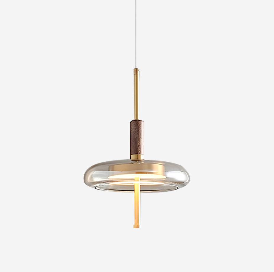 Redondo Suspension en Verre LED Halo à Disque - Neutralighting