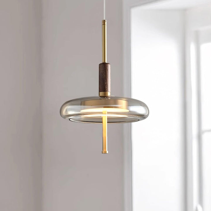 Redondo Suspension en Verre LED Halo à Disque - Neutralighting