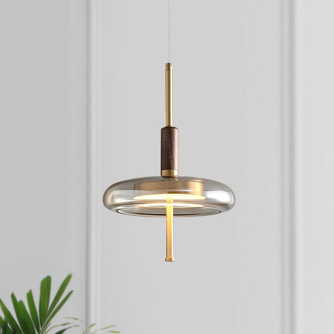 Redondo Suspension en Verre LED Halo à Disque - Neutralighting