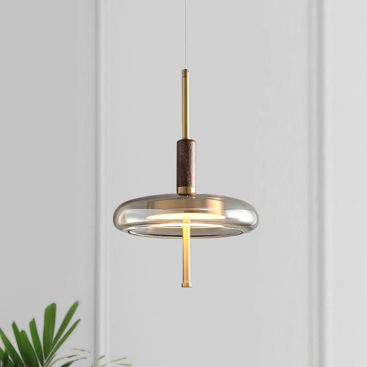 Redondo Suspension en Verre LED Halo à Disque - Neutralighting