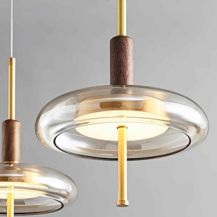Redondo Suspension en Verre LED Halo à Disque - Neutralighting