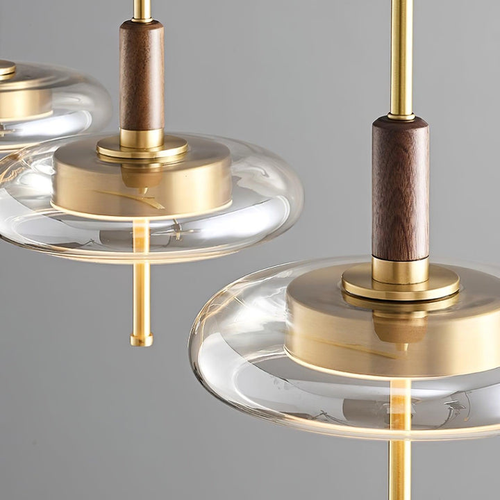 Redondo Suspension en Verre LED Halo à Disque - Neutralighting
