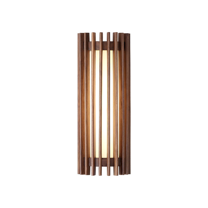 Veyno Lampe murale à lattes en bois - Neutralighting