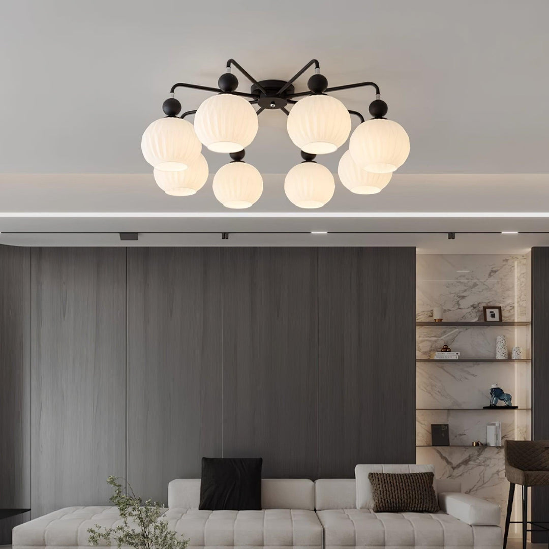 Tulip Plafonnier Blanc Fleur Verre Design - Neutralighting