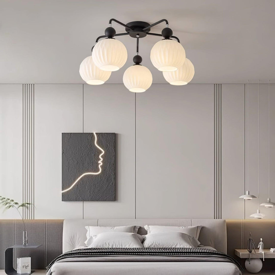 Tulip Plafonnier Blanc Fleur Verre Design - Neutralighting