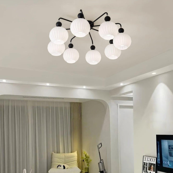 Tulip Plafonnier Blanc Fleur Verre Design - Neutralighting