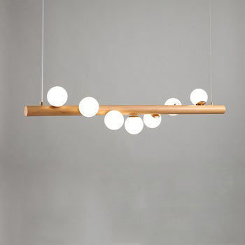 Valentina Verre Bolla Suspension en Bois/Noce - Neutralighting