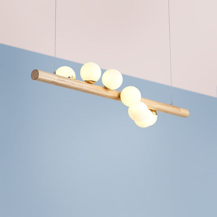 Valentina Verre Bolla Suspension en Bois/Noce - Neutralighting