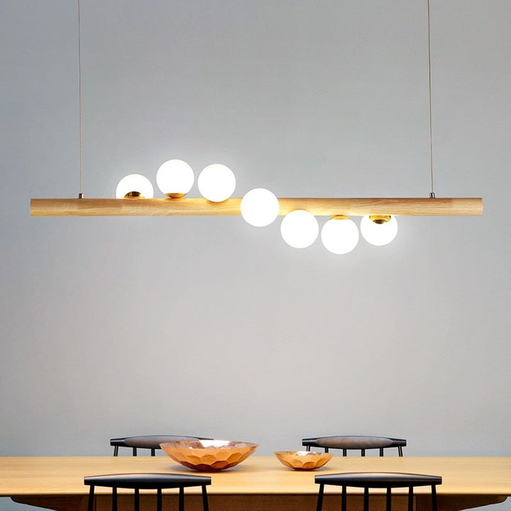 Valentina Verre Bolla Suspension en Bois/Noce - Neutralighting
