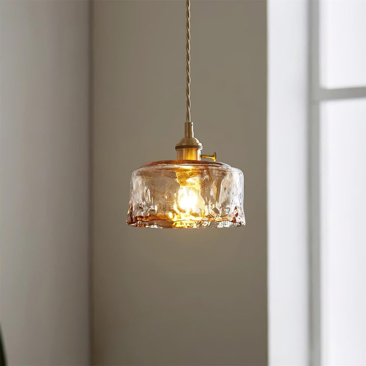 Amberlyn Lampe Pendante Verre Ambre Vintage - Neutralighting