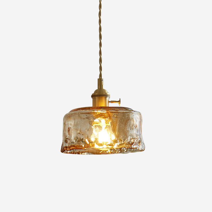 Amberlyn Lampe Pendante Verre Ambre Vintage - Neutralighting