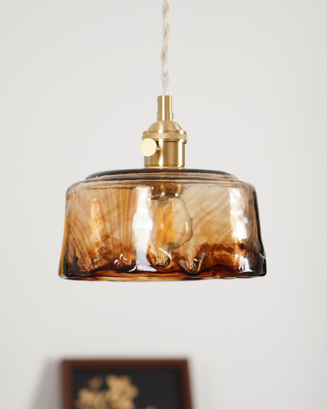 Amberlyn Lampe Pendante Verre Ambre Vintage - Neutralighting
