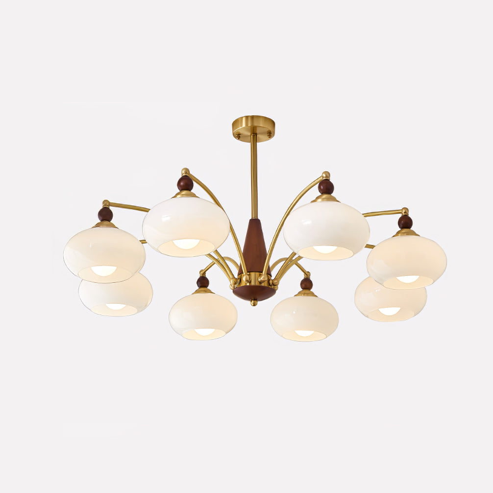 Lustra Suspension Rétro en Verre Jaune et Laiton - Neutralighting