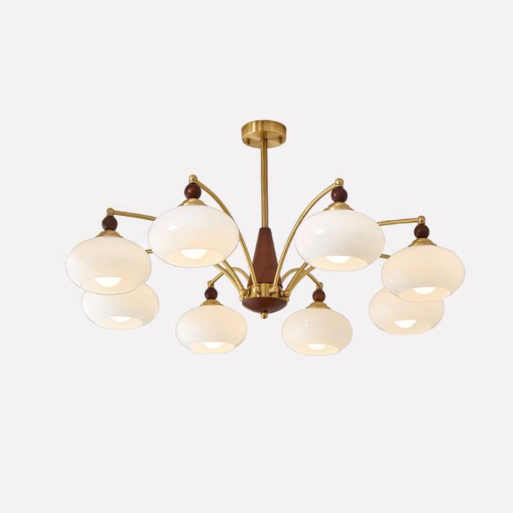 Lustra Suspension Rétro en Verre Jaune et Laiton - Neutralighting