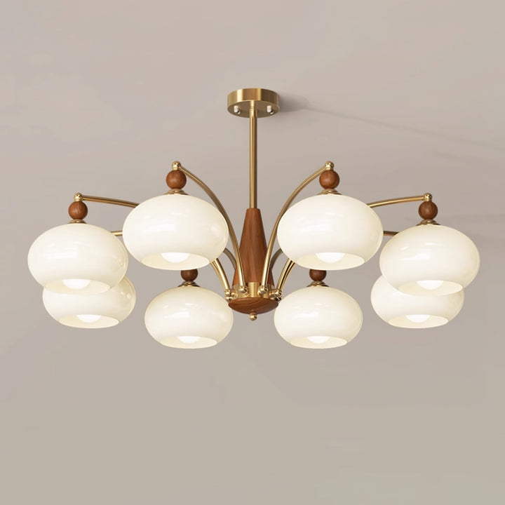 Lustra Suspension Rétro en Verre Jaune et Laiton - Neutralighting