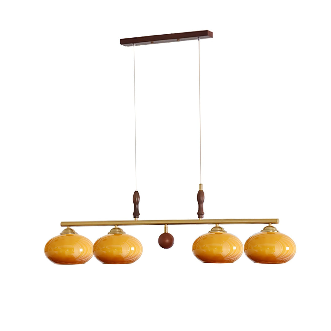 Lustra Suspension Rétro en Verre Jaune et Laiton - Neutralighting